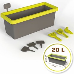 Smoby plastikinis 20 L vazonas su įrankiais ir augalų žymekliais